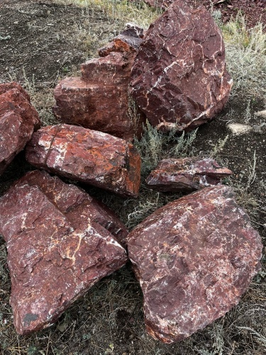 Камни для ландшафтного дизайна красно-фиолетовые 10-60 килограмм купить в Сухом Логе