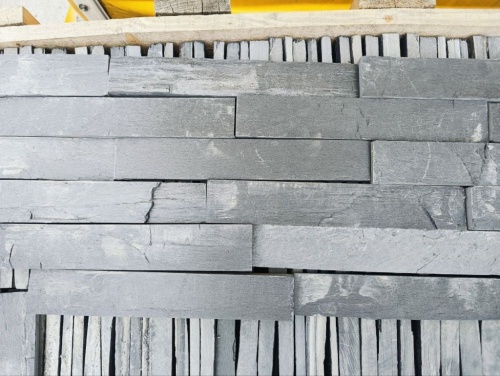 Плитка чёрная из натурального камня фасадная 30 см * 5 см, толщина 7 мм -30 мм купить в Сухом Логе