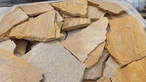 Плитняк златолит жёлтый для цоколя купить в Сухом Логе